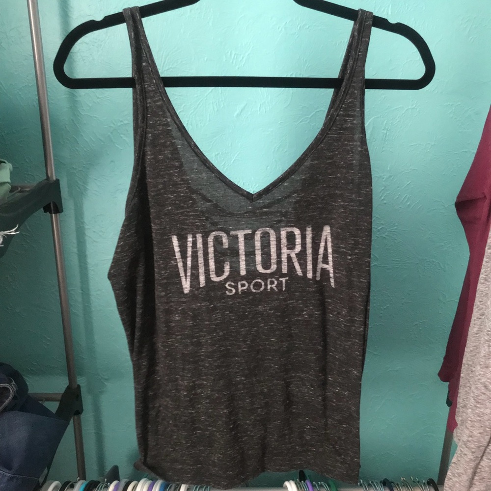 Black marled Victoria sport tank